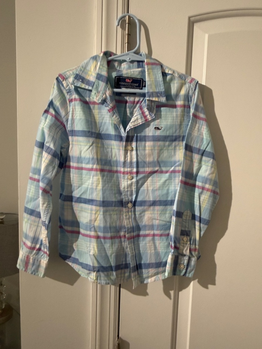 Vineyard Vines Boys Pastel Plaid Button-Down Shirt